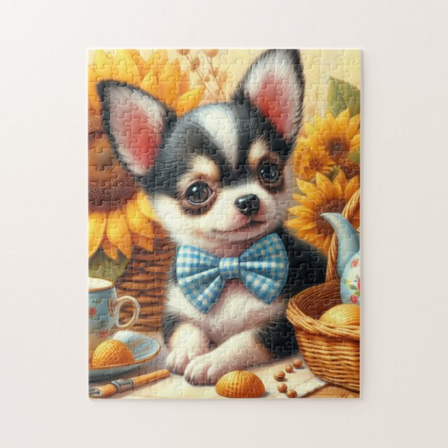 Niedlich Chihuahua Puppy Puzzle (Vertikal)