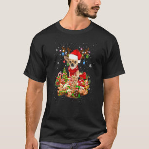 Niedlich Chihuahua Rentier Weihnachtsbeleuchtung S T-Shirt