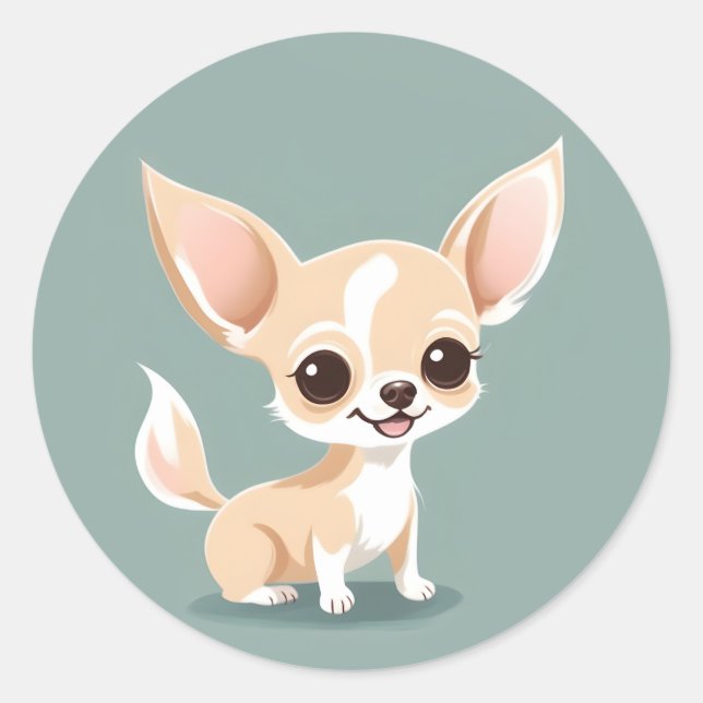Niedlich Chihuahua Sticker (Vorderseite)