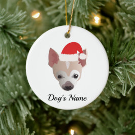 Niedlich Chihuahua Weihnachten Keramik Ornament