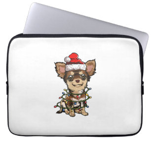 Niedlich Chihuahua Weihnachtsbaum Lichter Xmas Do Laptopschutzhülle