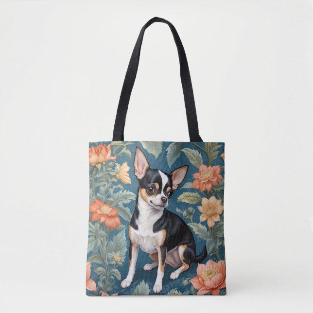 Niedlich Chihuahua William Morris Inspirierte Flor (Vorderseite)