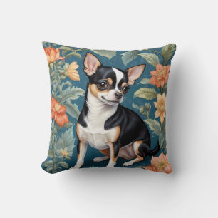Niedlich Chihuahua William Morris Inspirierte Flor Kissen