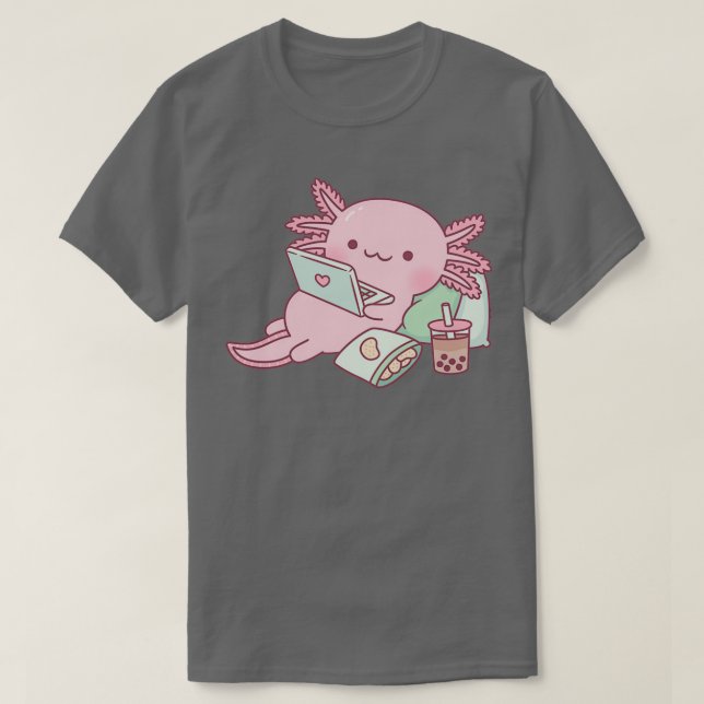 Niedlich Chilling Axolotl T-Shirt (Design vorne)