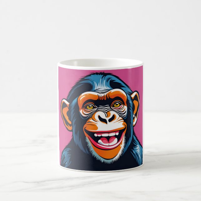 Niedlich Chimpanzee Laughs Kaffeetasse (Mittel)