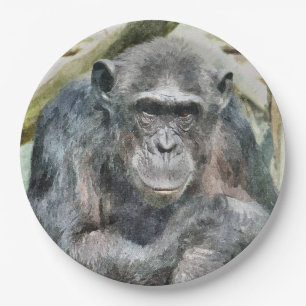 NIEDLICH CHIMPANZEE PAPPTELLER