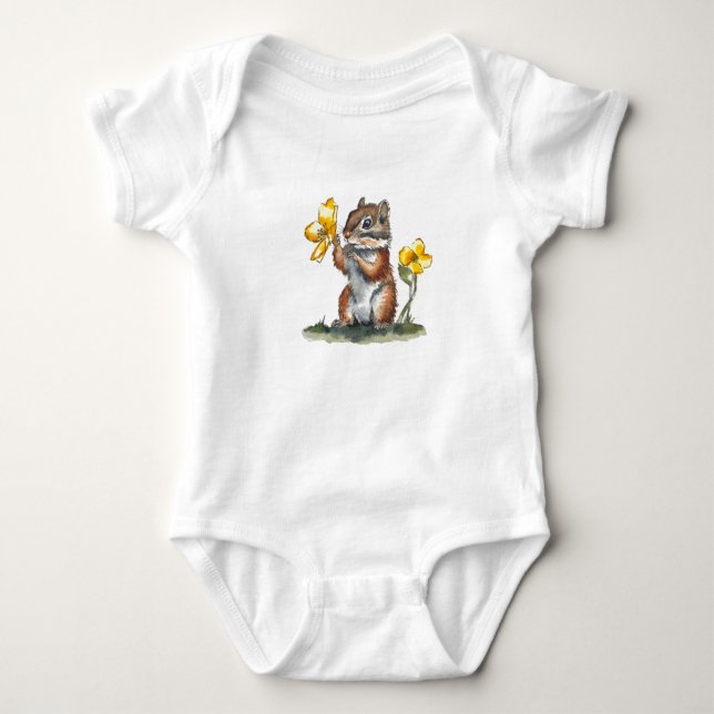 Niedlich Chipmunk Baby Strampler (Vorderseite)