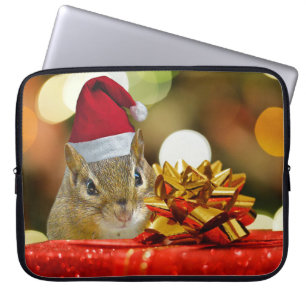 Niedlich Chipmunk Frohe Weihnachten Laptopschutzhülle