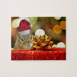 Niedlich Chipmunk Frohe Weihnachten Puzzle