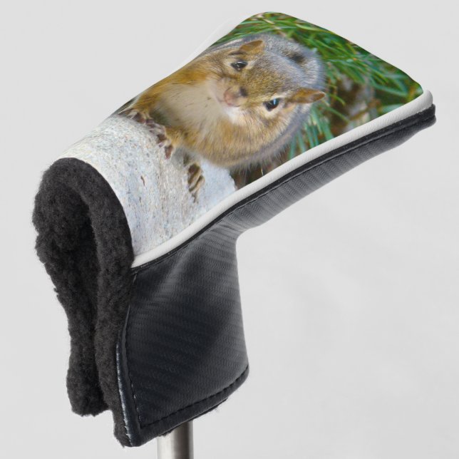 Niedlich Chipmunk hat sein Auge auf dich Golf Headcover (3/4 Vorderseite)