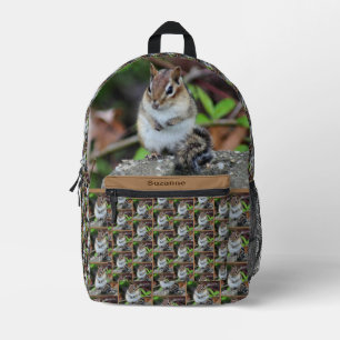 Niedlich Chipmunk Wildlife Animal Personalisiert Bedruckter Rucksack