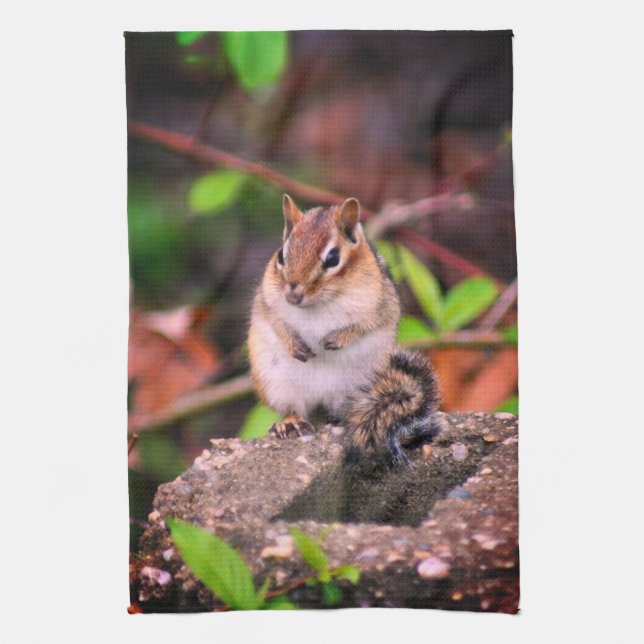 Niedlich Chipmunk Wildlife Geschirrtuch (Vertikal)