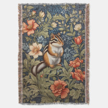 Niedlich Chipmunk William Morris Inspirierte flora