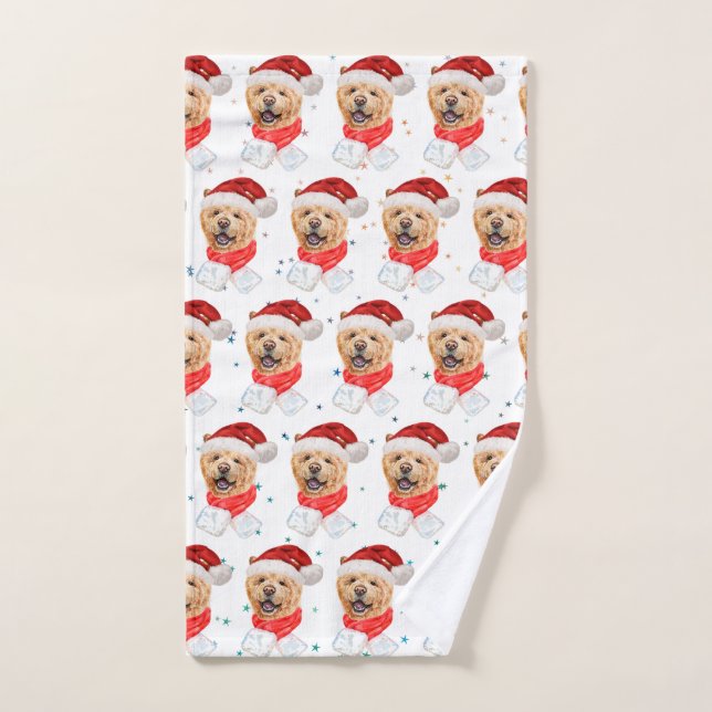Niedlich Chow Chow Dog Weihnachtsmuster Handtuch (Handtuch)