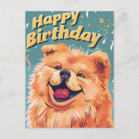 Niedlich Chow Chow Happy Birthday