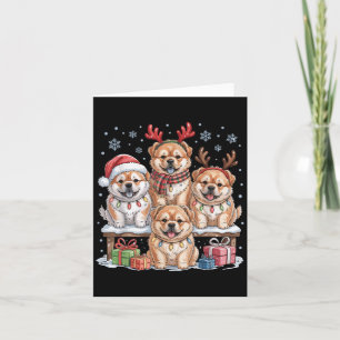 Niedlich Chow Chow Weihnachten Welpen Hunde Liebha Karte