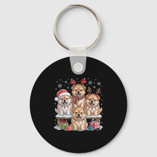 Niedlich Chow Chow Weihnachten Welpen Hunde Liebha Schlüsselanhänger
