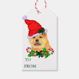 Niedlich Chow Chow Weihnachtsgeschenke Tags Geschenkanhänger