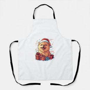 Niedlich Chow Chow Weihnachtsmannmütze Weihnachten Schürze
