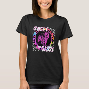 Niedlich Chow Dog 90er Nostalgie Regenbogen Leopar T-Shirt