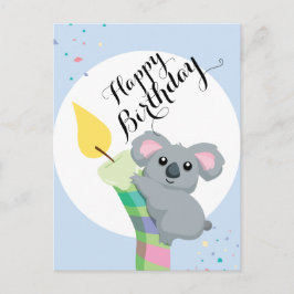 Niedlich Chubby Cartoon Koala Geburtstag Postkarte