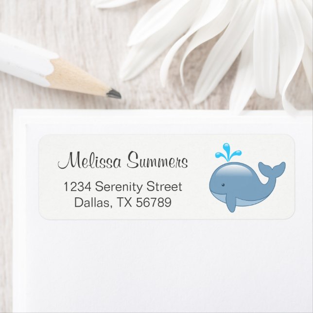 Niedlich Chubby Cartoon Whale (Insitu)