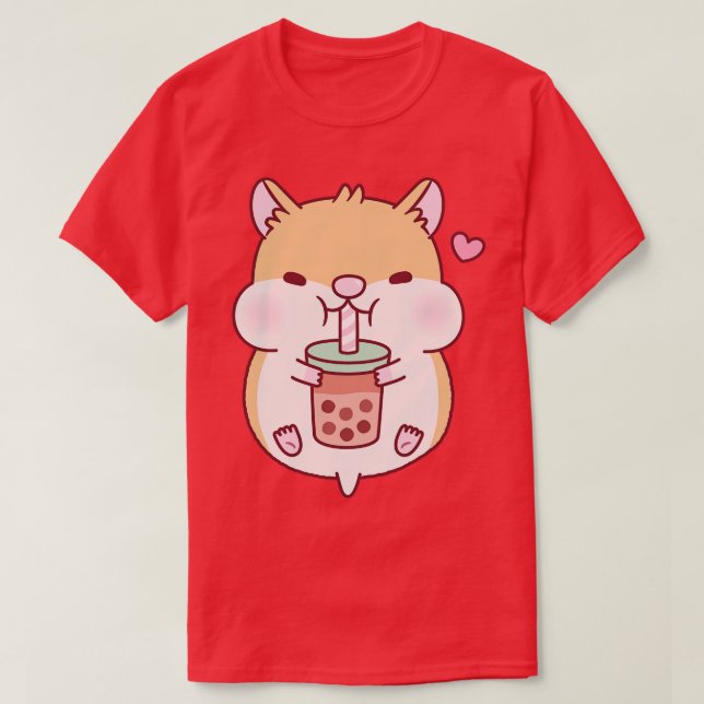 Niedlich Chubby Hamster Lieben Bubble Tee (Design vorne)