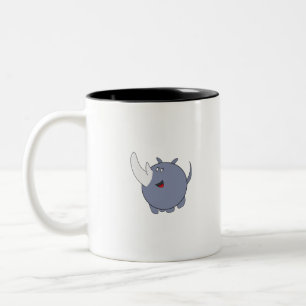 Niedlich Chubby Rhinoceros Zweifarbige Tasse