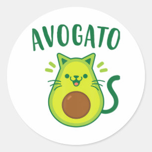 Niedlich Cinco de Mayo Avogato Avocado Cat Funny A Runder Aufkleber