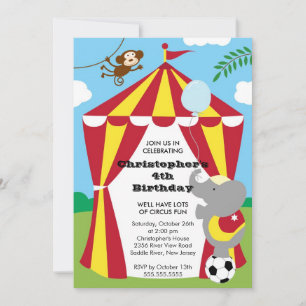 NIEDLICH Circus Kindergeburtstag Party Einladung