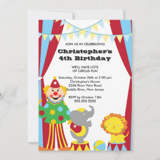 NIEDLICH Circus Kindergeburtstag Party Einladung