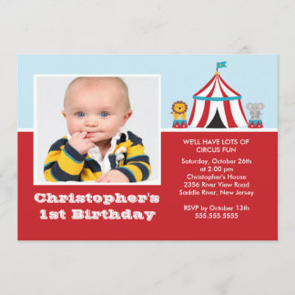NIEDLICH Circus Kindergeburtstag Party Einladung F
