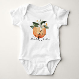 Niedlich Citrus Mandarine Kleine Süsse Obst Baby Strampler