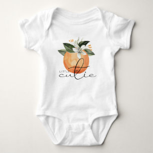 Niedlich Citrus Mandarine Kleine Süsse Obst Baby Strampler