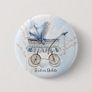 Niedlich Classic Baby Stroller Blume Schöne Blüte Button