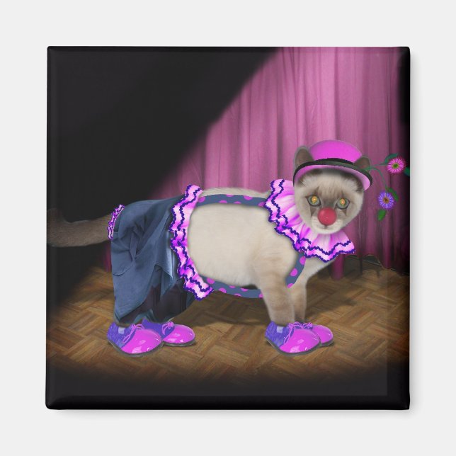 Niedlich Clown Kitty Magnet (Vorne)