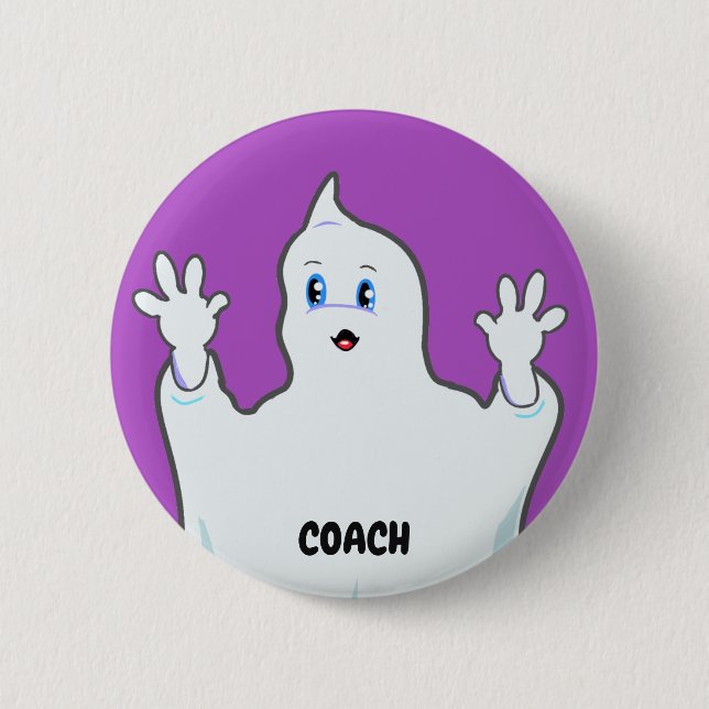 Niedlich Coach Ginger Ghost Button (Vorderseite)