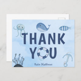Niedlich Coastal Baby Shower Ocean Animes Vielen D Postkarte