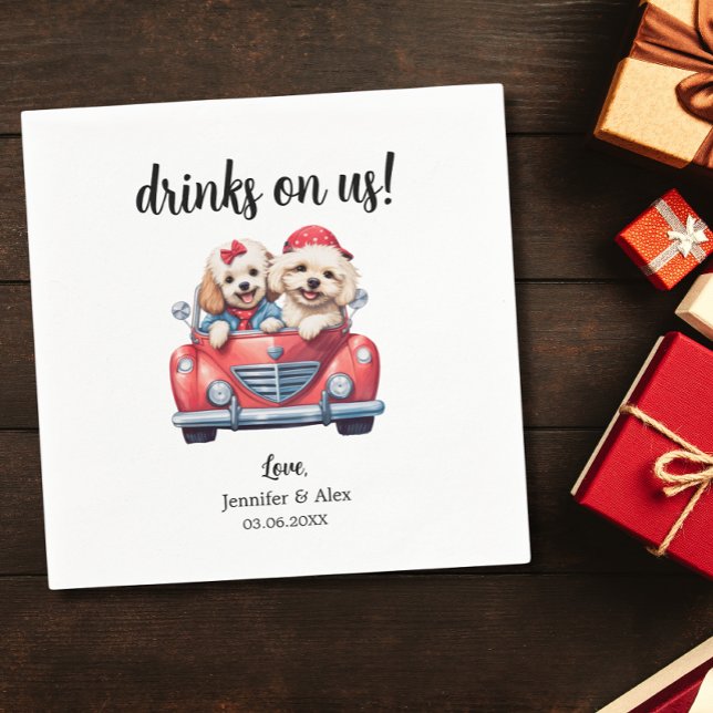 Niedlich Cockapoo Doodle Dog Hochzeitscocktail nac Serviette (Von Creator hochgeladen)