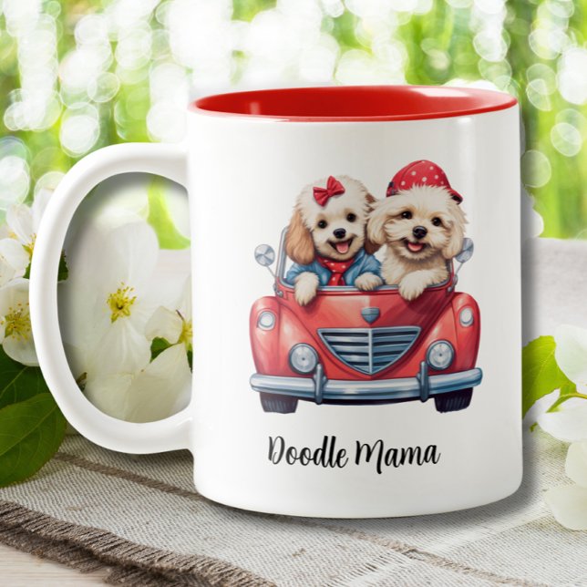 Niedlich Cockapoo Doodle Dog Mama Custom Zweifarbige Tasse (Von Creator hochgeladen)