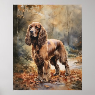 Niedlich Cocker Spaniel Dog Art Print Poster