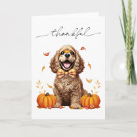 Niedlich Cocker Spaniel Herbstlaubs Pumpkins