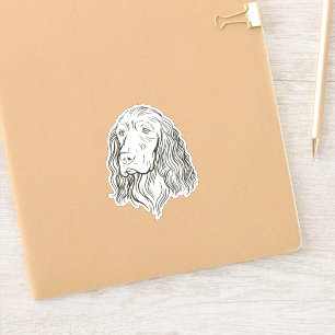Niedlich Cocker Spaniel Hundegesicht Aufkleber
