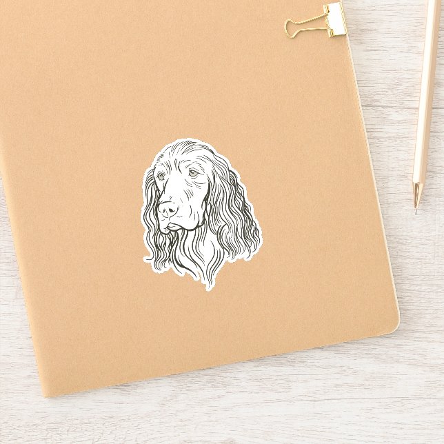 Niedlich Cocker Spaniel Hundegesicht Aufkleber (Notizbuch)
