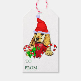 Niedlich Cocker Spaniel Weihnachtsgeschenke Tags Geschenkanhänger