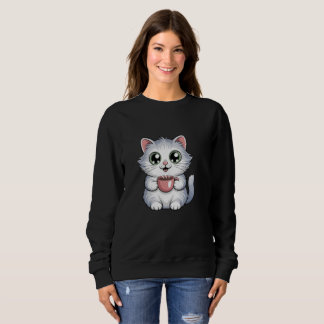 Niedlich Coffee Cat Funny T - Shirt