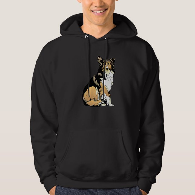 Niedlich Collie Dog Hoodie (Vorderseite)