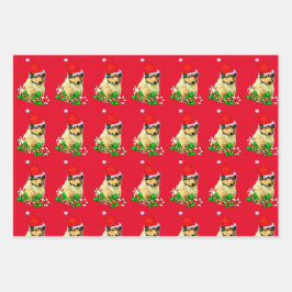 Niedlich Collie Puppy Weihnachten Geschenkpapier Set