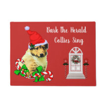 Niedlich Collie Welppy Christmas Doormat