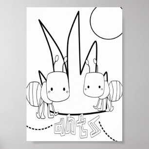 Niedlich Coloring Bugs Ants Poster